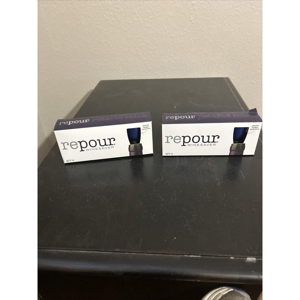 2-‎ 4 Packs Repour  Wine Saver Wine Preserver and Stopper Removes Oxygen